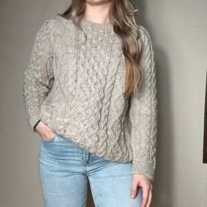 Bibico by snow wool beige sweater size large